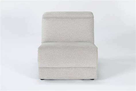 living spaces chanel grey power recliner|Chanel Grey Armless Chair with Adjustable Headrest .